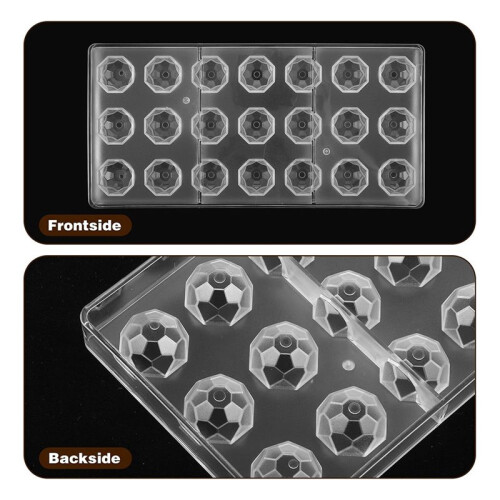 5 Pack Polycarbonate Chocolate Mold Set, 105 Cavities Candy Making Molds, Cookie Tray for Semi-Circle, Daisy 2