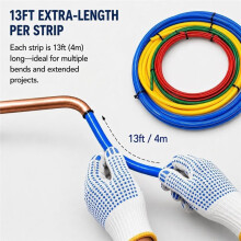 4M Conditioning Copper Tubing Pipe Extension Kit, 4 Sizes with Built-in Bending Strip & 1/8-1-1/8 Inch Cutter