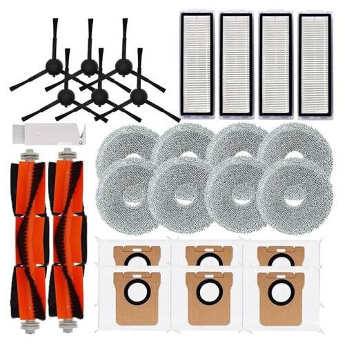 Replacement Accessories Kit Main Side Brush Filter Mop Compatible Compatible with  X20 Max, X20 Pro Robot Vacuum 27pcs