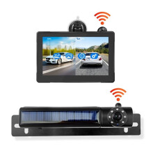 Solar-Wireless-Rückfahrkamera für Auto, 5" 1080P HD Monitor 5.000mAh Rückfahrkamerasysteme für Fahrzeug Lkw, Auto, Wohnmobil, SUV