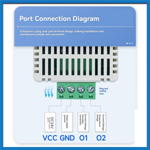 4-20mA Temperature Humidity Transmitter RS485 Indoor Data Detection Acquisition Rail Installation
