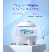 Ultrasonic Jewelry Cleaner Machine, 45KHz Retainer Cleaner Ultrasonic Professional for Dentures, EU Plug