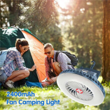 5X Ventilateur de Camping Portable avec Ventilateur Ă Piles Rechargeable USB LED pour Urgence de Voiture de Tente