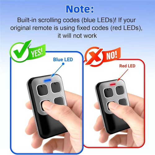 868.3 MHz BS Handheld Transmitter for Hörmann Garage Door Remote, 4-Channel Rolling Code Remote Control 1