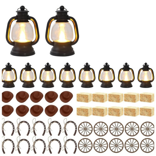 50-Piece Western Cowboy Themed Party Table Decoration Set (Includes ), Suitable for Table Decoration