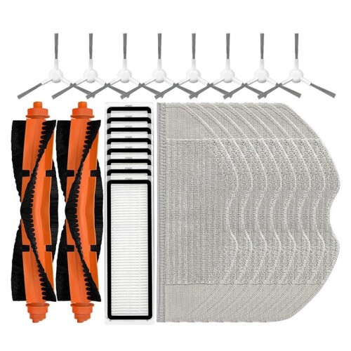 Compatible Compatible with  S40C E101 Robot Vacuum Accessory Kit Main Side Brush and HEPA Filter Replacement 26pcs