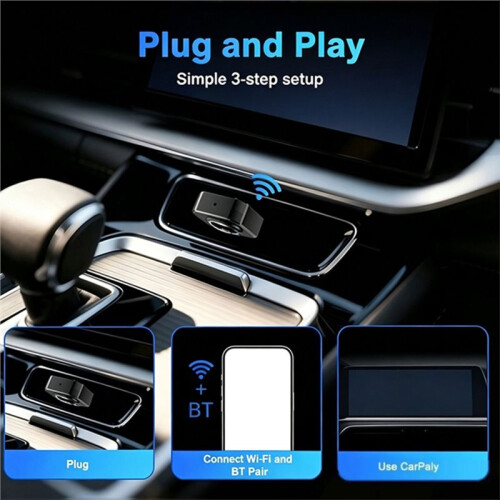 2-in-1 Wireless CarPlay Android Auto Adapter Car AI Box, Wireless Plug and  Adapter for IOS/Android Auto Multimedia 2