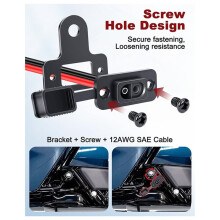 Motorcycle Battery Charger Bracket, Charging Port Mount Fit for Road Glide FLTRX & Street Glide FLHX 2024-2025