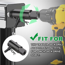 Zware Trailer Jack Boor Adapter, Gebruikt met 1/2'' Aandrijving Adapter of 1'' Stekker Past op de Meeste 10k - 12k Trailer Jacks