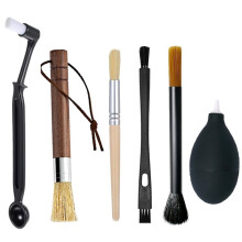 Juego de 6 Piezas de Cepillos de Limpieza para Café - Cepillo Suave, Cepillo Pequeño Duro, Cepillo para Cabeza de Grupo, Cepillo de Largo