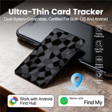 2 Pcs Dual System  Location Tag Wallet Tracker Item Finder for  Find My and  Find Hub Anti Lost Device