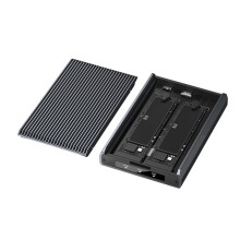 Gabinete para SSD M.2 NVMe Dual Bay 10Gbps USB C Dock Externo para Disco Rígido 16TB Expansão em Alumínio