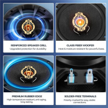 6.5 Inch Car Speakers, 800W Max, 200W RMS, 4 Ohm, 6.5 Speakers Compatible with Universal Fit for Most Cars (Pair)