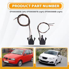 1Pair Front Windshield Washer Nozzle Hose with Heating 5P0955987B 5P0955988B for Leon Toledo Altea 04-15 5P0955985B