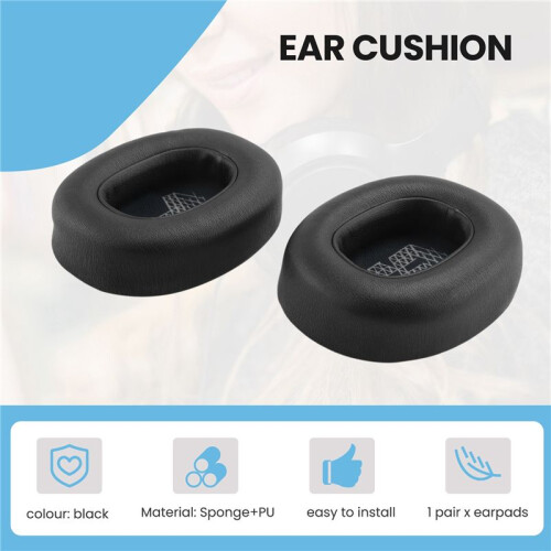 Ear Cushion Memory Foam Ear Pads Replacement Compatible with  E65 E65BTNC / Duet NC / Live 650BTNC Live 660 BTNC 2