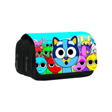 (8) Sprunki Nylon Childrens Pencil Case With Music Design For And Travel School