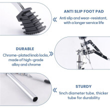 Snare Drum Stand,Concert Snare Drum Stands Adjustable Snare Stand Double Braced for 8inch-14inch Drums,Steel Tongue Drum