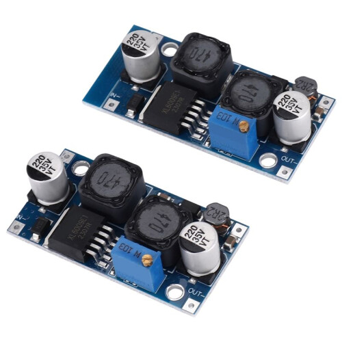 2Pcs Adjustable - Buck Boost Converter Automatic Wide Voltage Regulator XL6009 Voltage Module 1