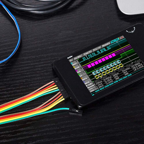 LA104 Logic Analyzer Pocket Size Handheld SPI I2C UART 100Msa/S Max Sampling Rate 2