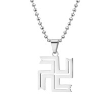 Anime-geïnspireerde ketting met boeddhistische swastika-hanger, unisex sleutelbeenketting, sieraad voor fans van Japanse animatie.