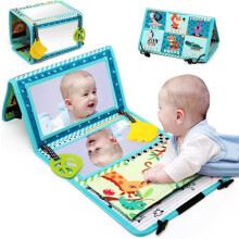 Babyontwikkelingsspeelgoed voor 6 maanden met Montessori-spiegel, zwart-wit sensorisch speelgoed - GEEN - Cadeau voor pasgeborenen 0-12