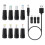 Universal USB til DC 5V strømkabel med 11 stik til kamera, tablet, pc, telefon (farver) - G 1