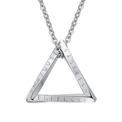 Κολιέ μενταγιόν Norse Viking Vintage Twisted Triangle Charm Κολιέ Κοσμήματα