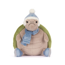 (Snow Hat Turtle)Timmy Schildkröte Plüschtier mit PP Baumwollfüllung Kinder Geschenk zum Schlafengehen Spielen und