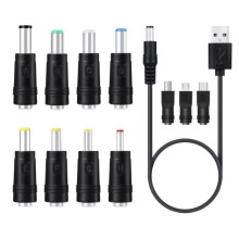 Universal USB to DC 5V Power Cable with 11 Connectors for Camera, Tablet, PC, Phone (Colors)-G