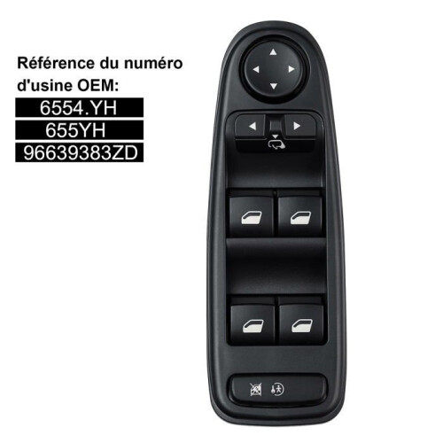 C4 Picasso Front Left Wing Mirror Switch 6554.YH Window Regulator Switch Button for Citroen C4 GP-G 1