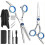 Kit di forbici per capelli ZERODIS - 10 pezzi - Acciaio inossidabile - Comode - Regolabili-G 1