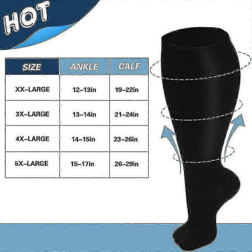 Ciorapi sport compresivi XXL-5xl, ciorapi de susținere, ciorapi de călătorie, ciorapi pentru tromboză S04 1