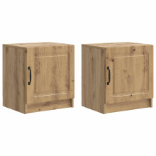 vidaXL Bedside Cabinet 2 pcs Artisan Oak 43 x 34.5 x 47 cm