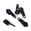 YKK #5C Nylon Short Tab Slider Zipper Pull Black - 5 Pack 3
