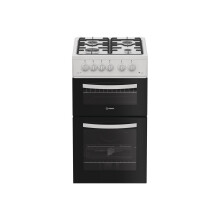 Indesit 50cm Twin Cavity Gas Cooker - White ITG5GMW