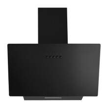 CDA 60cm Angled Chimney Cooker Hood - Black SCAG60BL