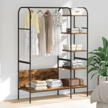 vidaXL Kleiderständer Braun Eichen-Optik 120 x 44 x 160 cm
