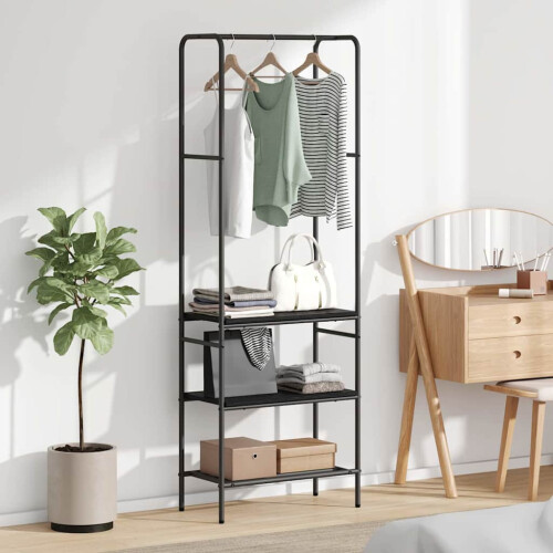 VidaXL vidaXL Kleiderständer Schwarz Eichen-Optik 60 x 30 x 171 cm