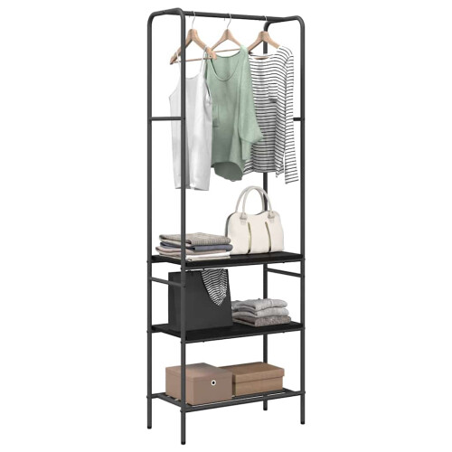 VidaXL vidaXL Kleiderständer Schwarz Eichen-Optik 60 x 30 x 171 cm 2