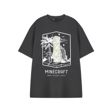 (Medium) Minecraft Short Sleeved T-Shirt (Mens Grey)
