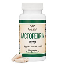Lactoferrin 250mg per Serving (60 Capsules) Patented Bioferrin Lactoferrin - Superior Iron Supplement for Iron Deficiency and Immune Support by D