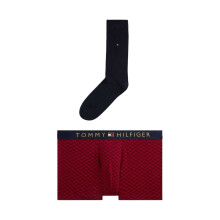 (S, Red/Navy) Tommy Hilfiger Mens Checkerboard Boxer Briefs Set