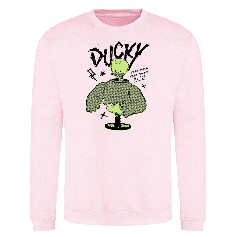Disney (M, Pink) Unisex Adult Duck Sweatshirt