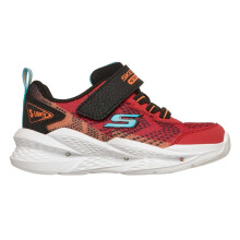(5 UK Child, Red/Black) Skechers Boys Meteor Light Up Trainers
