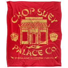 (152cm x 127cm, Red/Gold) A Christmas Story Chop Suey Palace Co Soft Touch Blanket