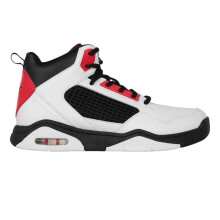 (13 UK, White/Black/Red) Rise Mens Basketball Shoes