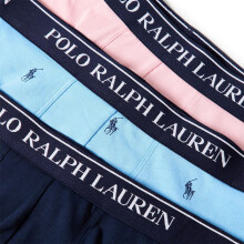 (S, Pink/Navy) Ralph Lauren Mens Boxer Shorts (Pack of 3)