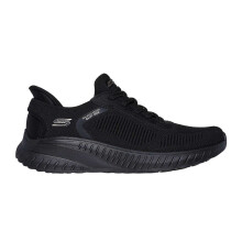 (7 UK, Triple Black) Skechers Womens/Ladies BOBS Sport Squad Chaos Flat Trainers