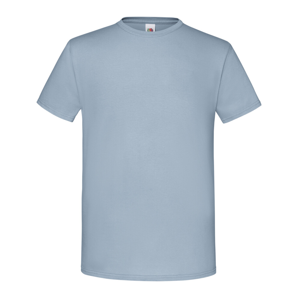 Fruit Of The Loom (L, Mineral Blue) Mens Iconic T-Shirt