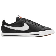 (5 UK, Black/White) Nike Childrens/Kids Court Legacy Logo Trainers